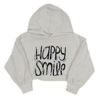 Biela crop mikina s nápisom a kapucňou Original Marines