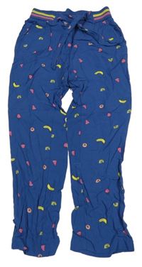 Modré turecké nohavice s ovociem Alive