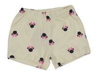 Smotanové bavlnené kraťasy s Minnií Primark