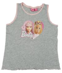 Sivo-ružový top s Barbie