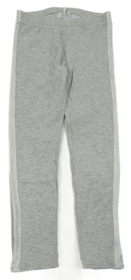 Sivé melírované legíny s prúžkami H&M