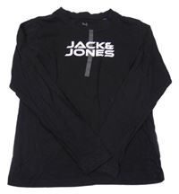 Čierne tričko s logom Jack & Jones