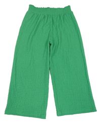 Zelené vzorované culottes nohavice Tu