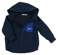 Tmavomodrá softshellová bunda s odepínací kapucí H&M