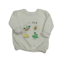 Bílá mikina se zvířátky a lístečky PRIMARK