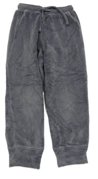 Tmavosivé plyšové nohavice Next