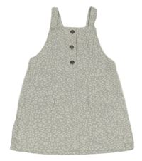 Sivo-biele vzorované menšestrové šaty Matalan