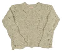 Svetlobéžový melírovaný rebrovaný sveter LIPSY LONDON