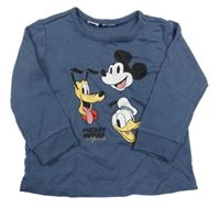 Tmavomodré triko s Mickey a Donaldem a Plutem Disney