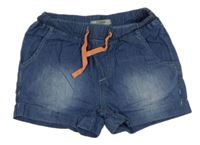 Modré riflové kraťasy in side