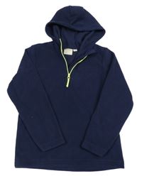 Tmavomodrá fleecová funkční mikina s kapucí MOUNTAIN WAREHOUSE