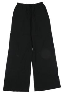 Čierne rebrované nohavice H&M