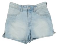 Svetlomodré teplákové rifľové kraťasy H&M