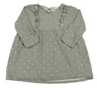 Khakišedé šaty s kvietkami H&M