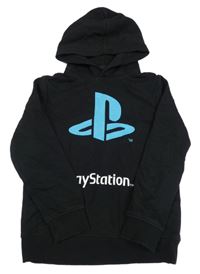 Černá mikina s logem - PlayStation a kapucí C&A