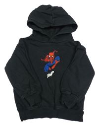 Čierna mikina so Spider-manem a kapucňou H&M