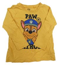 Horčicové tričko s PAW PATROL - Chase C&A