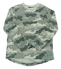 Zeleno-krémové army tričko Nutmeg