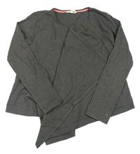 Sivý teplákový zavinovací cardigan H&M