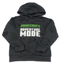 Antracitová mikina s Minecraft a kapucňou Primark