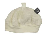 Smetanová chlupatá čepice