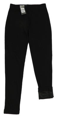 Nové - Čierne zateplené legíny Primark