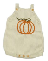 Krémové pletené body s dýní Shein