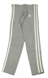 Šedé melírované legíny s logem Adidas