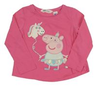 Tmavoružové tričko s Peppou H&M