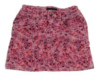 Ružová kvetovaná menšestrová sukňa Tchibo