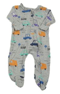 Sivý melírovaný overal s autami Matalan