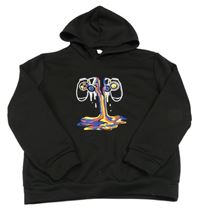 Čierna mikina s ovladačem a kapucňou Shein