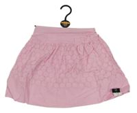 Nové - Ružová plátenná sukňa s perforovaným vzorom a mašlou St. Bernard