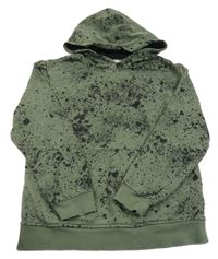 Khaki skvrnitá mikina s kapucňou H&M