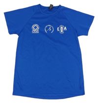 Modré športové tričko s potlačou