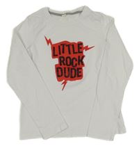 Biele tričko s nápisom