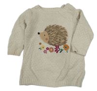 Béžové svetrové šaty s ježkem Primark