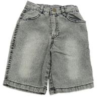 Šedé riflové kraťasy