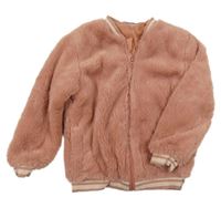 Starorůžová kožešinová podšitá bunda Lupilu