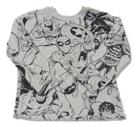 Sivé melírované tričko s Avengers H&M