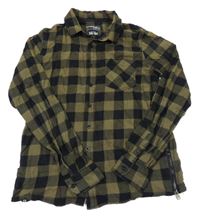 Khaki-černá kostkovaná košile Chapter Young