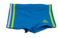 Tyrkysové nohavičkové plavky s pruhy a logem Adidas