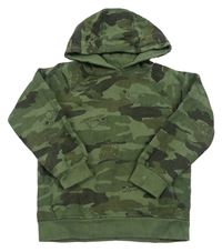 Khaki army mikina s kapucňou M&Co.
