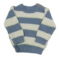 Bílo-modrý pruhovaný svetr Primark