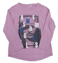 Lila triko s potiskem Name it