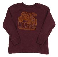 Vínové triko s potiskem Next