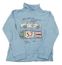 Světlemodré triko s potiskem a rolákem C&A