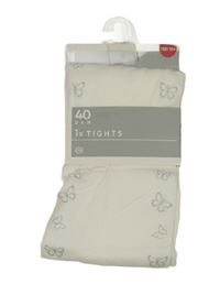 Nové - bílé silonky s motýlky C&A