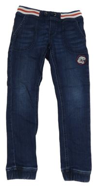 Tmavomodré cuff rifle s úpletovým pasem C&A