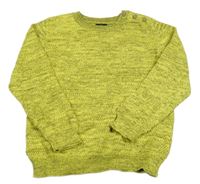 Zeleno-čierny melírovaný sveter Next